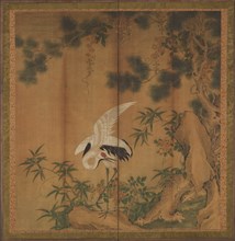 Crane and Pine, late 19th century. Creator: Chen Zhaofeng.