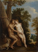 Adam and Eve in Paradise, 1650s. Creator: David Teniers II.