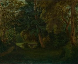 George Sand's Garden at Nohant, ca. 1842-43. Creator: Eugene Delacroix.