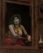 Woman at a Balcony, 1887-88. Creator: Jean-Leon Gerome.