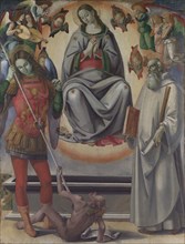 The Assumption of the Virgin with Saints Michael and Benedict, ca. 1493-96. Creator: Luca Signorelli.