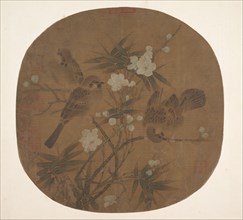Sparrows, plum blossoms, and bamboo, late 12th century. Creator: Unknown.