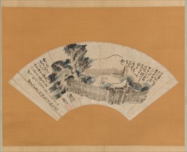 Scene from The Narrow Road to the Deep North (Oku no hosomichi) , ca. 1780. Creator: Yosa Buson.