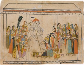 Maharaja Raj Singh Adored by His Ladies, ca. 1710-20. Creator: Unknown.