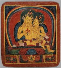 Initiation Card (Tsakalis): Ratnasambhava, early 15th century. Creator: Unknown.