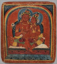 Initiation Card (Tsakalis): Chenresi (Avalokiteshvara), early 15th century. Creator: Unknown.