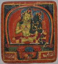 Initiation Card (Tsakalis): Amoghasiddhi, early 15th century. Creator: Unknown.