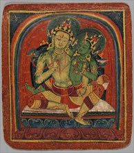 Initiation Card (Tsakalis): Manjushri, early 15th century. Creator: Unknown.