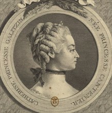 Portrait of Countess Ekaterina Dmitrievna Golitsyna (1720-1761), née Cantemir. Creator: Beauvarlet, Jacques Firmin (1731-1797).