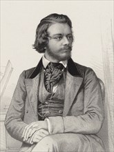 Portrait of the pianist and composer Theodor Leschetizky (1830-1915), ca 1860. Creator: Desmaisons, Émile (1812-1880).
