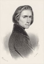 Portrait of the Composer Franz Liszt (1811-1886). Creator: Aumont, Pierre-Hippolyte (?-1865).
