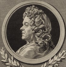 Portrait of the composer Jean-Baptiste Lully (1632-1687), 1770. Creator: Saint-Aubin, Augustin, de (1736-1807).