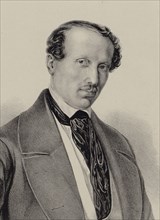 Portrait of the composer Hans Christian Lumbye (1810-1874), c. 1850. Creator: Anonymous.