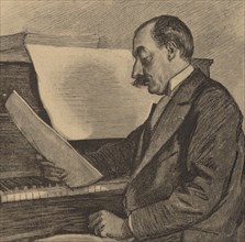 Portrait of pianist and composer André Messager (1853-1929), 1891. Creator: Regamey, Frédéric (1849-1925).