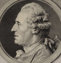 Portrait of the violinist and composer Jean Joseph Cassanéa de Mondonville (1711-1772), 1768. Creator: Saint-Aubin, Augustin, de (1736-1807).