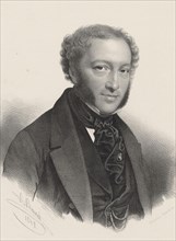 Portrait of pianist and composer Ignaz Moscheles (1794-1870) , 1848. Creator: Brandt, A. (active 1840s).