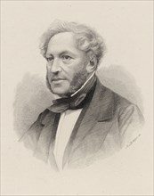 Portrait of pianist and composer Ignaz Moscheles (1794-1870) , c. 1850. Creator: Weger, August (1823-1892).