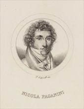 Portrait of Niccolò Paganini (1782-1840), 1840. Creator: Caporali, Filippo (1794-1848).