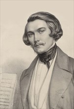 Portrait of pianist and composer Alfred Quidant (1815-1893), c. 1840. Creator: Alophe, Marie-Alexandre Menut (1812-1883).