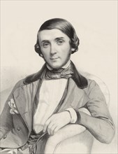 Portrait of the pianist and composer Jean-Henri Ravina (1818-1906) , ca 1845. Creator: Alophe, Marie-Alexandre Menut (1812-1883).