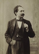 Portrait of pianist and composer Leopold Godowsky (1870-1938) , c. 1895. Creator: Dupont, Aimé (1842-1900).