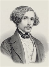 Portrait of the pianist and composer Julius Schulhoff (1825-1898) , 1850. Creator: Alophe, Marie-Alexandre Menut (1812-1883).