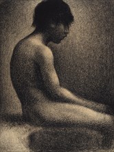 Seated Nude. Study for "Une Baignade", 1883. Creator: Seurat, Georges Pierre (1859-1891).