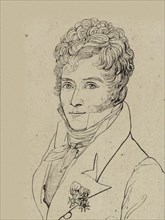 Portrait of the conductor and composer Gaspare Spontini (1774-1851), 1821. Creator: Vincent, Antoine-Paul (active first Half of 19th cen.).