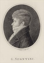 Portrait of the conductor and composer Gaspare Spontini (1774-1851), 1813. Creator: Riedel, Carl Traugott (1769-c. 1832).