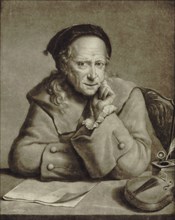 Portrait of the violinist and composer Carlo Tessarini (1690-1766) , ca 1760. Creator: Pether, William (1738-1821).