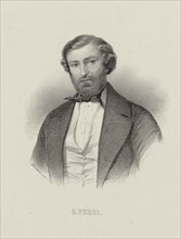 Portrait of the Composer Giuseppe Verdi (1813-1901), ca 1860. Creator: Desmaisons, Émile (1812-1880).