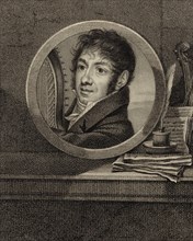 Portrait of the harpist and composer Jean-Aimé Vernier (1769-1840) , c. 1800. Creator: Dumont, François (1751-1831).