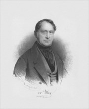 Portrait of the conductor and composer Nicolas-Lambert Wéry (1789-1867) , 1842. Creator: Baugniet, Charles-Louis (1814-1886).