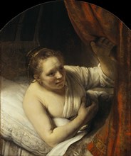 Young woman in bed, 1645-1647. Creator: Rembrandt van Rhijn (1606-1669).