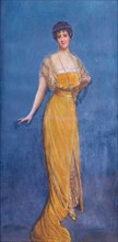 Portrait of Madame Blanche Vesnitch (née Ulman), 1913. Creator: Béraud, Jean (1849-1936).