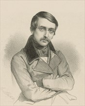 Portrait of the dramatist Auguste Anicet-Bourgeois (1806-1870). Creator: Alophe, Marie-Alexandre Menut (1812-1883).