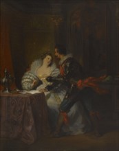 Le Duc et la Duchesse de Guisse. After "Henry III and His Courts" by Alexandre Dumas, 1829. Creator: Devéria, Achille (1800-1857).