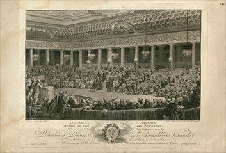 The Night of August 4, 1789 in the National Assembly, 1790. Creator: Helman, Isidore Stanislas (1743-1806/9).