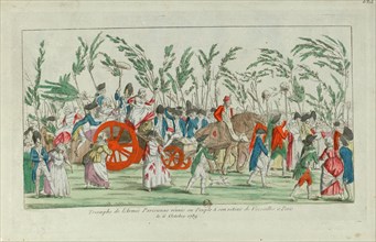 Returning home from the October march to Versailles, 1789, 1789. Creator: Anonymous.