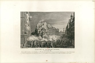 Fusillade in the Faubourg St. Antoine, 28 April 1789, 1802. Creator: Niquet, Claude (1770-1831).