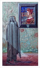 The Girl and the Death, 1916. Creator: Schnug, Léo (1878-1933).
