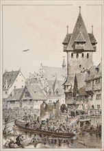 Arrival of Zurichers in Strasbourg in 1576, 1893. Creator: Schweitzer, Émile (1837-1903).