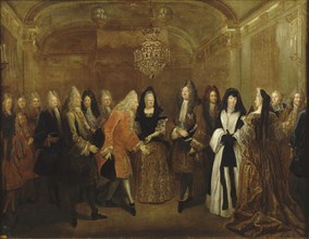 Louis XIV receives Prince August, the future King of Poland and Elector of Saxony, ca 1714. Creator: Silvestre, Louis de (1675-1760).