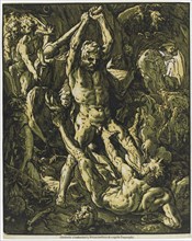Hercules killing Cacus, 1588. Creator: Goltzius, Hendrick (1558-1617).