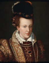 Portrait of Joanna of Austria (1547-1578), Grand Duchess of Tuscany, c. 1570. Creator: Butteri, Giovanni Maria (c. 1540-1606).