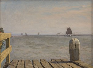 Pier in Enkhuizen, 1918. Creator: Tholen, Willem Bastiaan (1860-1931).