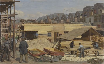 Houses under construction, 1895. Creator: Tholen, Willem Bastiaan (1860-1931).