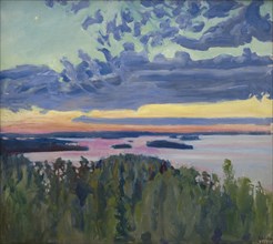 Sunset over a Lake. Creator: Gallen-Kallela, Akseli (1865-1931).