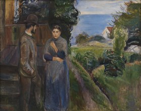 Evening Talk, 1889. Creator: Munch, Edvard (1863-1944).