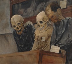 Three Skulls from the Catacombe dei Cappuccini at Palermo , 1894. Creator: Ring, Laurits Andersen (1854-1933).